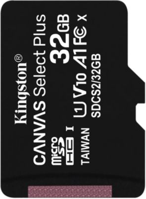 Carte Micro SD KINGSTON 32GB micSDHC Canvas Select Plus 100R A1 Carte Micro SD KINGSTON 32GB micSDHC Canvas Select Plus 100R A1