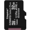 Carte Micro SD KINGSTON 32GB micSDHC Canvas Select Plus 100R A1