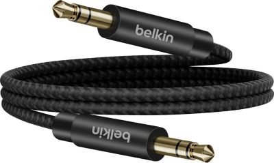 Câble Jack BELKIN Auxiliaire 3.5mm Gaine Tressée 1.2m Noir