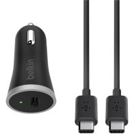 Chargeur allume-cigare BELKIN USB 15W + Cable USB A /USB C 3.0A - noir