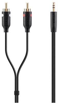 Câble Jack/RCA BELKIN 3.5MM 2XRCA Noir F3Y116bt2M