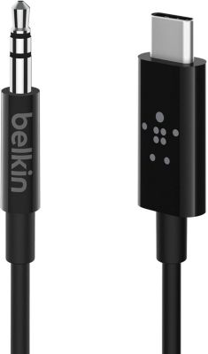 Câble BELKIN Jack 3.5mm Rockstar + Connecteur USB-C