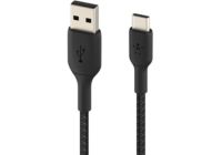 Câble USB C BELKIN vers USB noir 1m nylon tresse