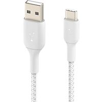 Câble USB C BELKIN tresse 2M Blanc