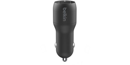Chargeur allume-cigare BELKIN 24W 2xUSB-A/Lightning 1m noir