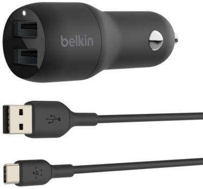 Chargeur allume-cigare Belkin 2USB 24W - 1M
