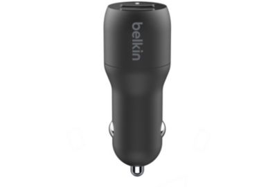 Chargeur allume-cigare BELKIN 24W 2xUSB-A/USB-C 1m noir