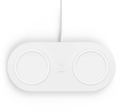 Chargeur BELKIN sans-fil 2x10W Pad (avec chargeur) blanc Chargeur BELKIN sans-fil 2x10W Pad (avec chargeur) blanc
