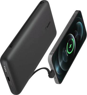 Batterie externe BELKIN Powerbank 10000mAh USB C + Câbles Noir