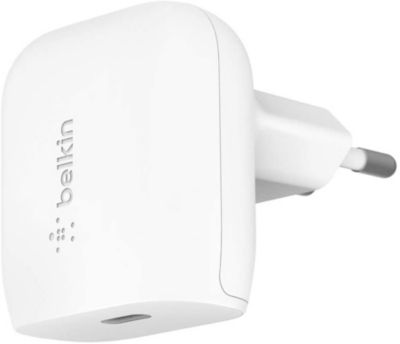Chargeur secteur BELKIN USB C 20W blanc