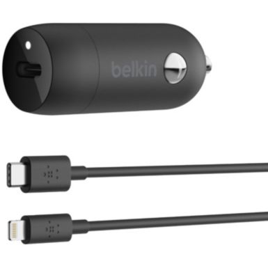 Chargeur allume-cigare BELKIN USB C 20W + cable noir