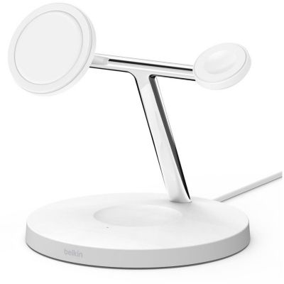 Station de chargement BELKIN MagSafe 3 en 1 Blanc