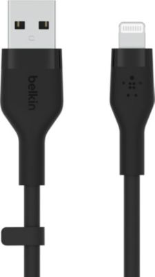 Câble duo BELKIN Cbl Silicone USB-A LTG 1M noir Belkin Cb Câble duo BELKIN Cbl Silicone USB-A LTG 1M noir Belkin Cb