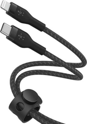 Câble USB BELKIN Cbl S tressé USB-C LTG 1M noi Belkin Cbl Câble USB BELKIN Cbl S tressé USB-C LTG 1M noi Belkin Cbl