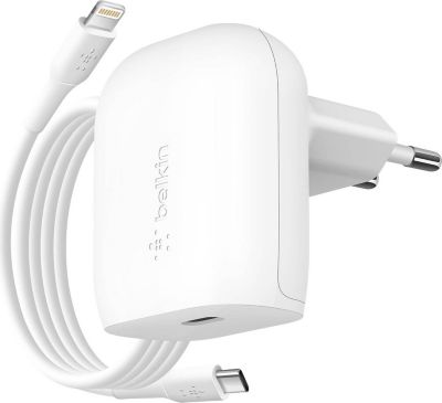 Chargeur secteur BELKIN Chargeur Mural USB C 20W , Câble iPhone