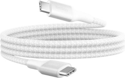 Câble alimentation BELKIN USB C 240W Nylon Tressé 1m Blanc