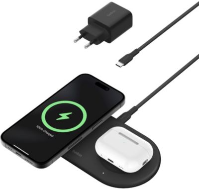Chargeur Induction Belkin Station De Recharge 15W 2 En 1