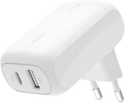 Chargeur secteur BELKIN USB-C 30W Power Delivery + USB-A 12W