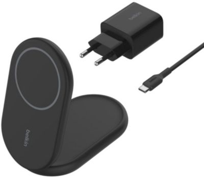 Adaptateur de voyage BELKIN induction 15W 2en1 noir