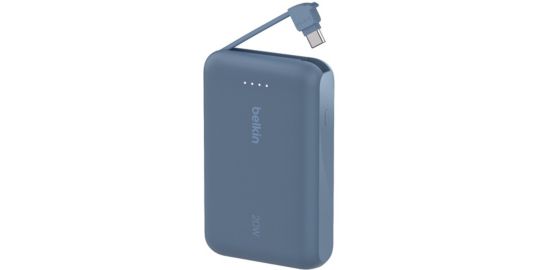 Batterie externe BELKIN 10000 mAh avec cable USB-C intégre bleu