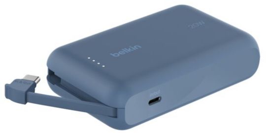 Batterie externe BELKIN 10000 mAh avec cable USB-C intégre bleu