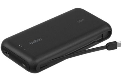 Batterie externe BELKIN 20000 mAh avec cable USB-C intégre noir
