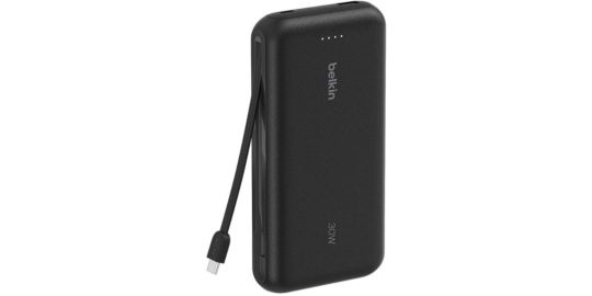 Batterie externe BELKIN 20000 mAh avec cable USB-C intégre noir