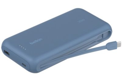 Batterie externe BELKIN 20000 mAh avec cable USB-C intégre bleu