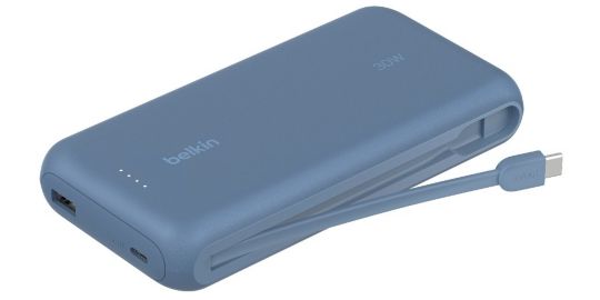 Batterie externe BELKIN 20000 mAh avec cable USB-C intégre bleu