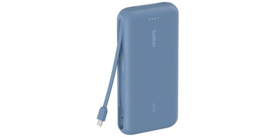 Batterie externe BELKIN 20000 mAh avec cable USB-C intégre bleu