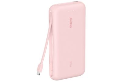 Batterie externe BELKIN 20000 mAh avec cable USB-C intégre pink