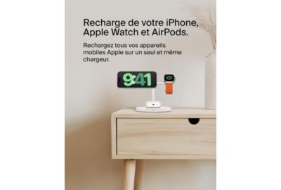 Chargeur induction BELKIN recharge blanc