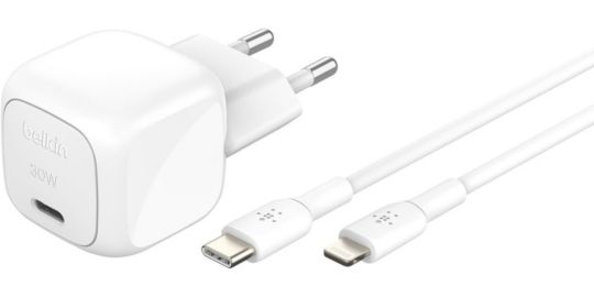 Chargeur secteur BELKIN 30W USB Poxer delivery  PPS Blanc