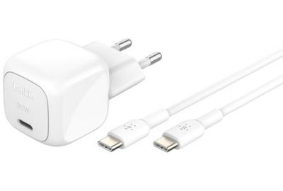 Chargeur secteur BELKIN 30W USB Power delivery PPS Blanc