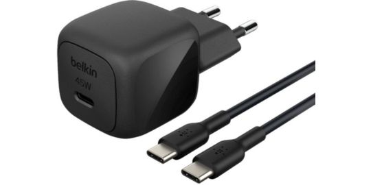 Chargeur secteur BELKIN 45W USB Power delivery & cable 1M Noir