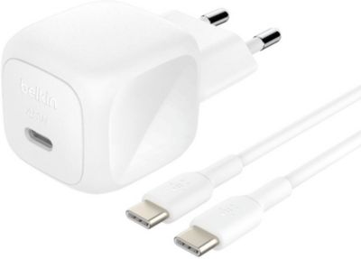 Chargeur secteur BELKIN 45W USB POwer delivery & 1M C-C blanc