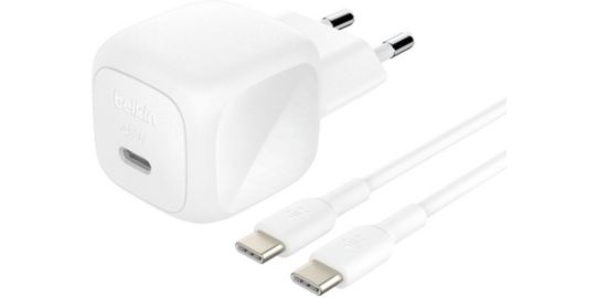 Chargeur secteur BELKIN 45W USB POwer delivery & 1M C-C blanc