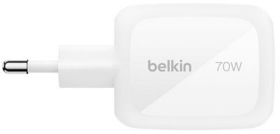 Chargeur + câble BELKIN 70W 2 ports blanc GaN