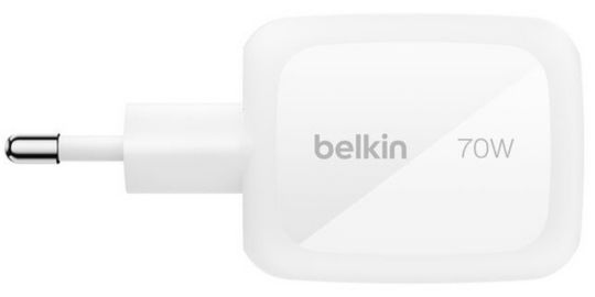 Chargeur + câble BELKIN 70W 2 ports blanc GaN