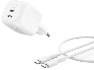 Chargeur BELKIN 50W blanc GaN