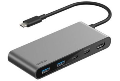 Hub BELKIN 7 en 1 multiport 100W Gris