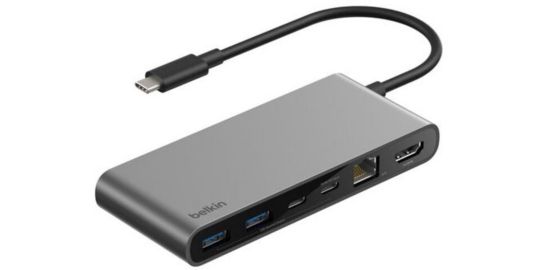 Hub BELKIN 8 en 1 multiport Gris