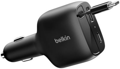 Chargeur allume cigare BELKIN 75W avec cable retractable