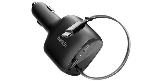 Chargeur allume cigare BELKIN 75W avec cable retractable