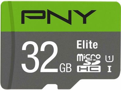Carte Micro SD PNY microSDHC Elite 32Go + Adaptateur SD