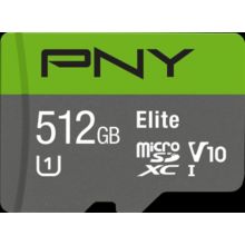 Carte Micro SD PNY microSDXC Elite 512Go + Adaptateur SD