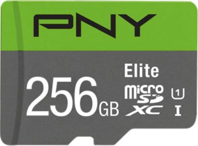 Carte Micro SD PNY microSDXC Elite 256Go + Adaptateur SD