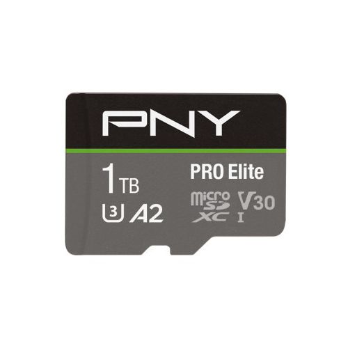Vitesse de lecture jusquà 100 Mo/s U3 PNY PRO Elite Carte mémoire microSDXC 1 To Classe 10 UHS-1 A2 app performance Adaptateur SD V30 pour les vidéos 4K 