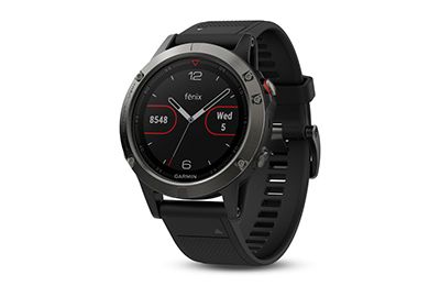 Montre sport GARMIN Fenix 5 HR, Gray (bracelet noir)