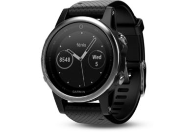 Montre sport GARMIN Fenix 5s HR Silver (bracelet noir)